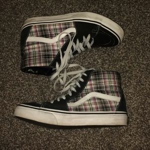Sk8-Hi Vans-Pink plaid